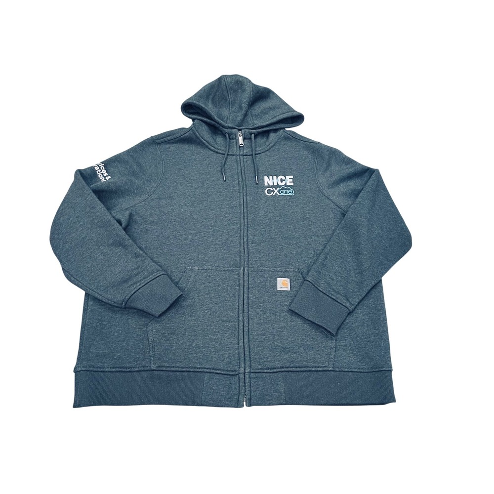 Carhartt Full Zip Hoodie Mens XXL Gray NICE CXone Sweatshirt Workwear Utility